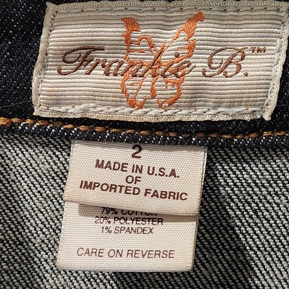 Original Vintage Limited Edition Frankie B Dark Wash Denim Dress Jumpsuit Size 2 - Picture 5 of 11